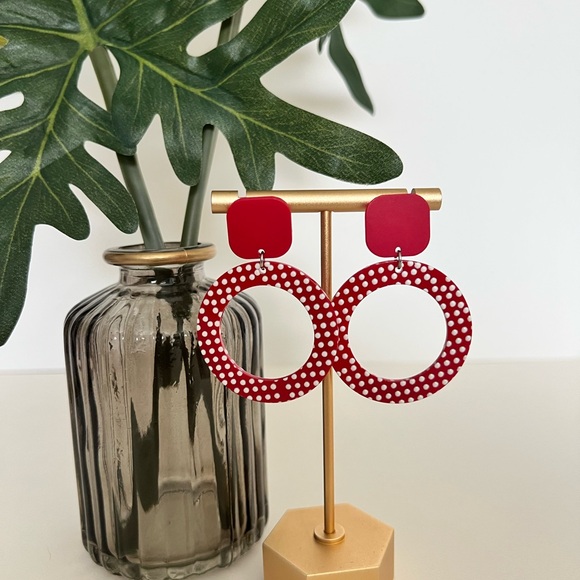 1970's Inspired Dangle Earrings -Retro Pop-of-Color Earrings -Whimsical Earrings - Picture 14 of 17